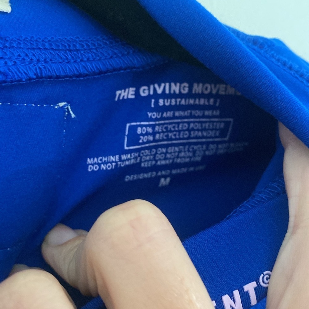 The Giving Movement Long Sleeve Royal Blue Softskin Bodysuit Size Medium — image 6 of 6